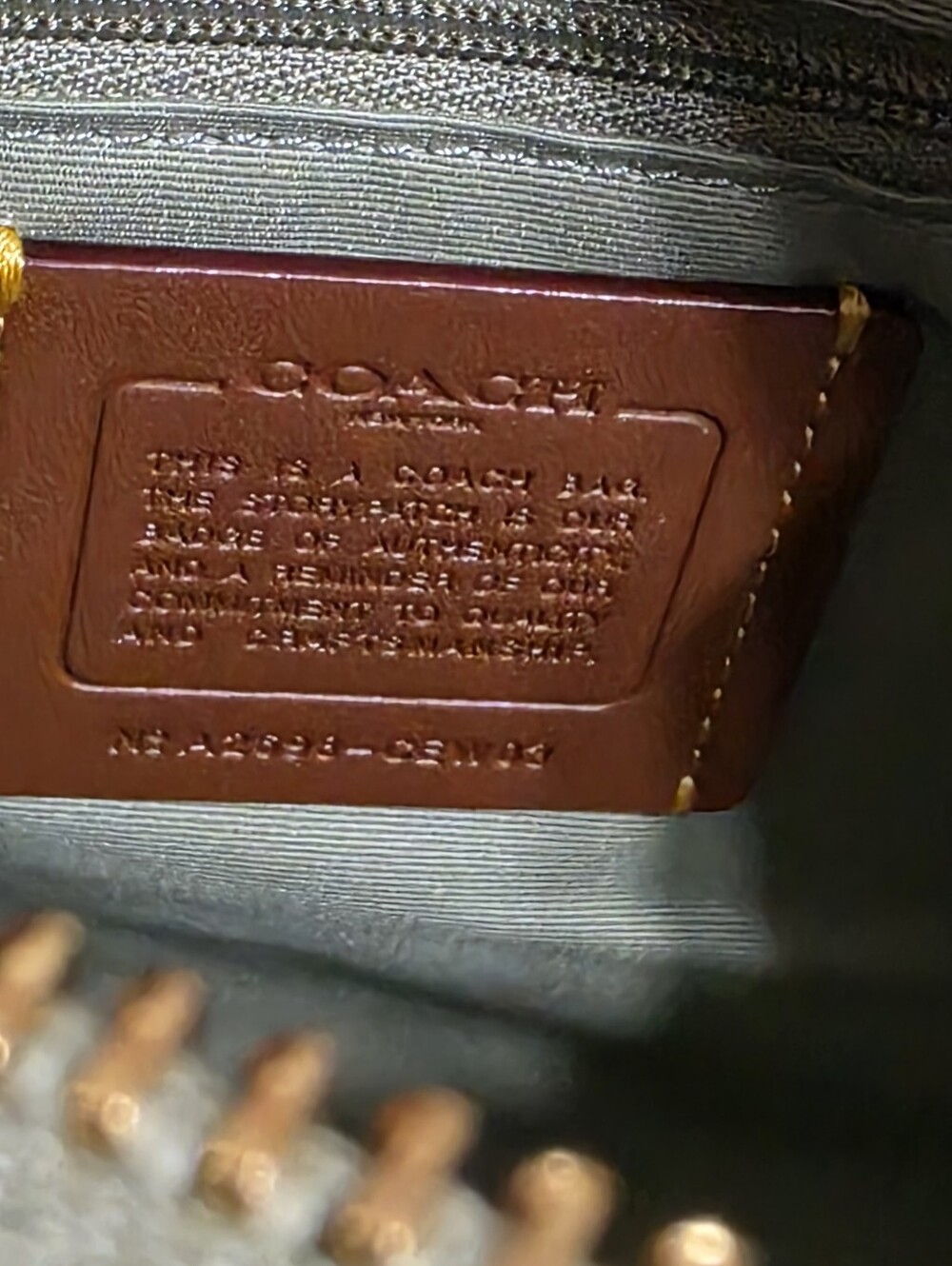 Coach Pistachio Embossed Rowan & matching wristlet - Picture 12 of 13
